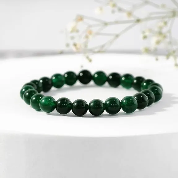 12 MM Green Natural Stone Bracelet