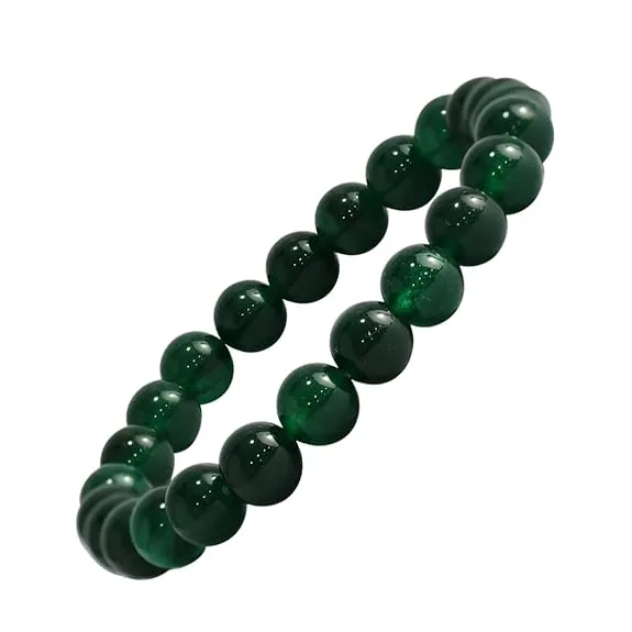 12 MM Green Natural Stone Bracelet