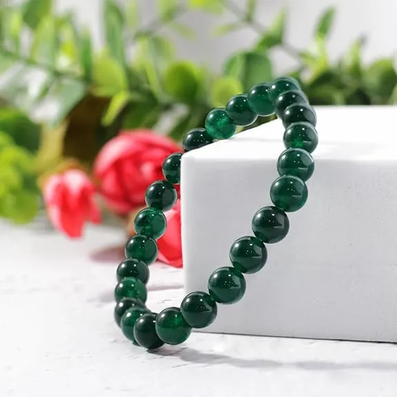 12 MM Green Natural Stone Bracelet