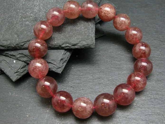12 MM Red Natural Stone Bracelet