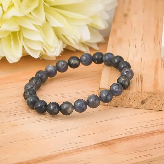 12 MM Black Natural Stone Bracelet