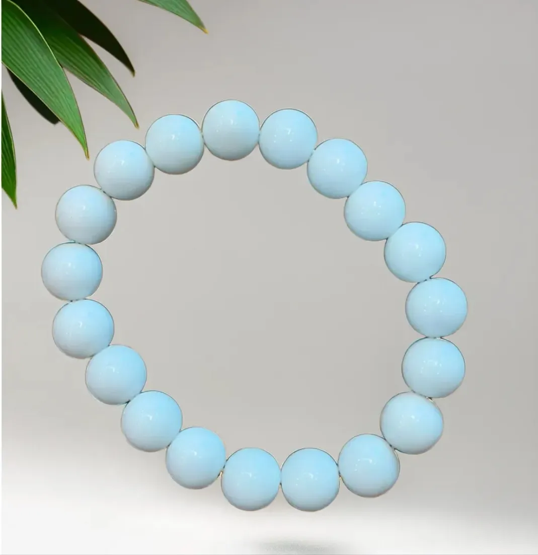 12 MM White Natural Stone Bracelet