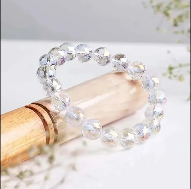 Elegant Blue Crystal Bead Bracelet | Unisex Fashion & Party Wear Jewelry