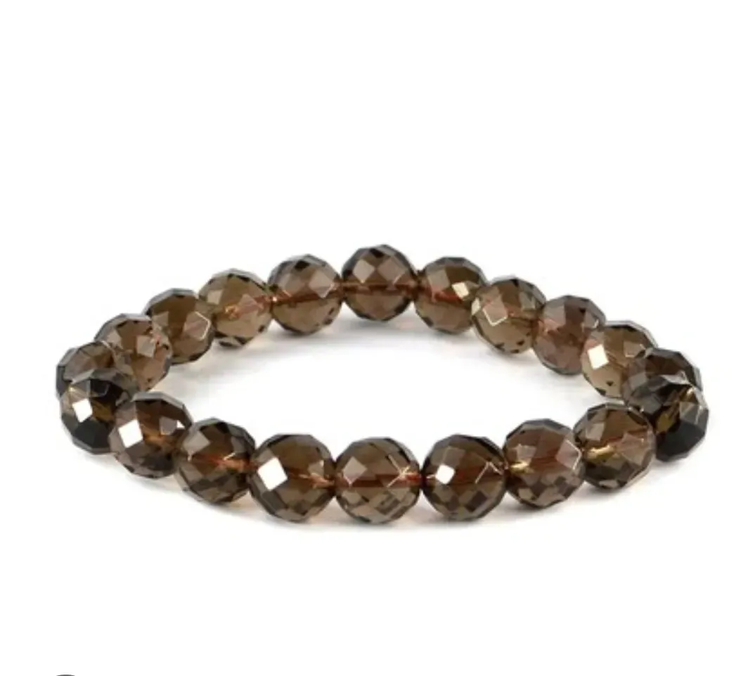 Gold Crystal Beaded Bracelet for Men & W...