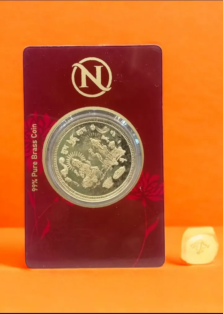 Lakshmi Ganesh Brass Coin for Pooja | 99...