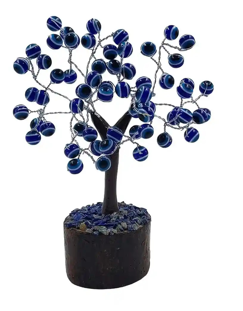 Premium Blue Agate Tree for Wealth, Harmony & Peace