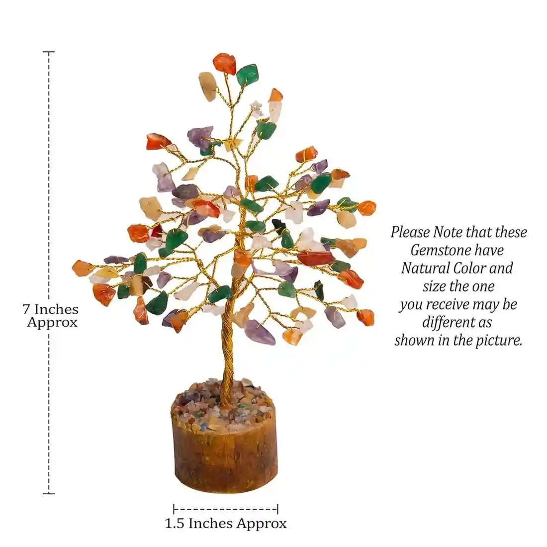 Natural Navratan Stone Tree | Spiritual Decorative Showpiece
