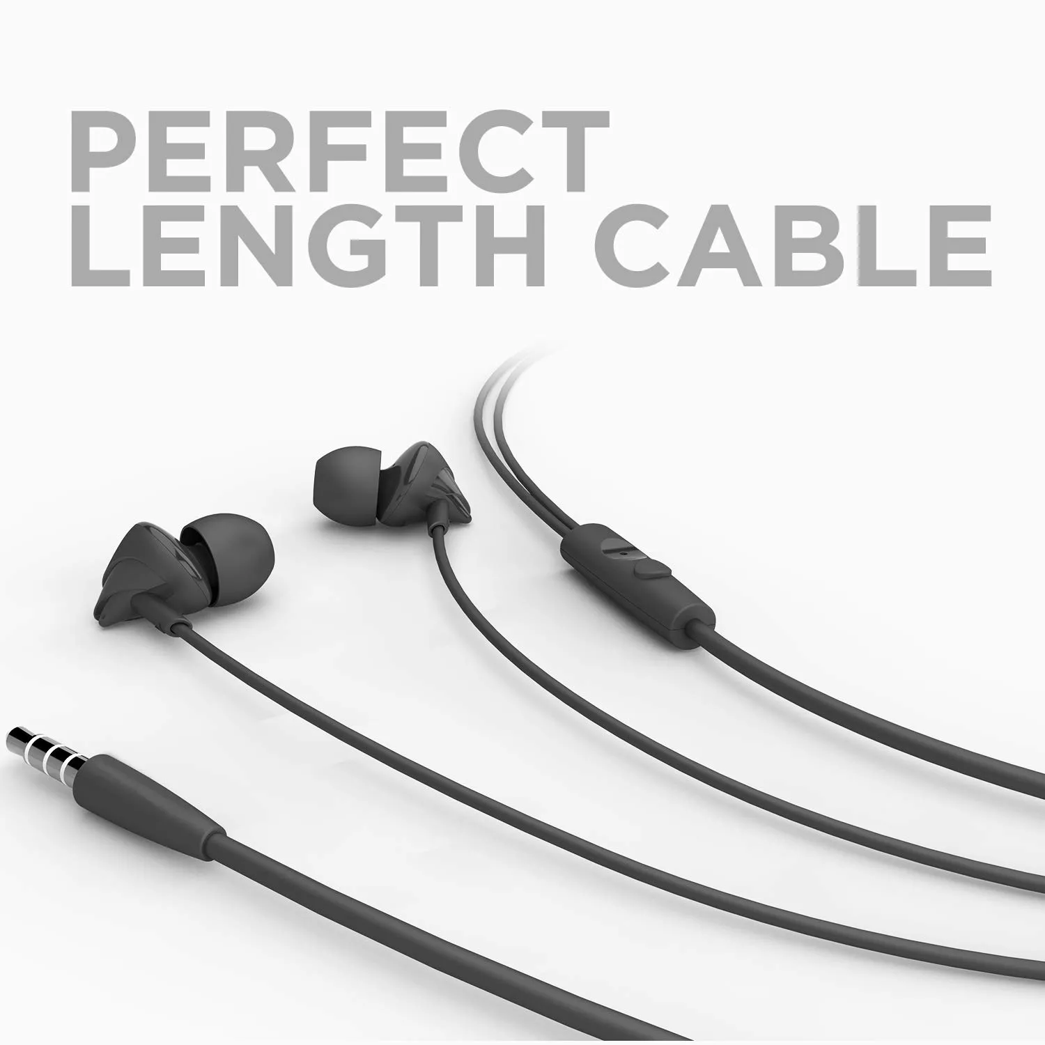 boAt BassHeads 100 Wired In-Ear Earphones with Mic | 10mm Dynamic Drivers | 1.2m Cable | Black | WinnXi