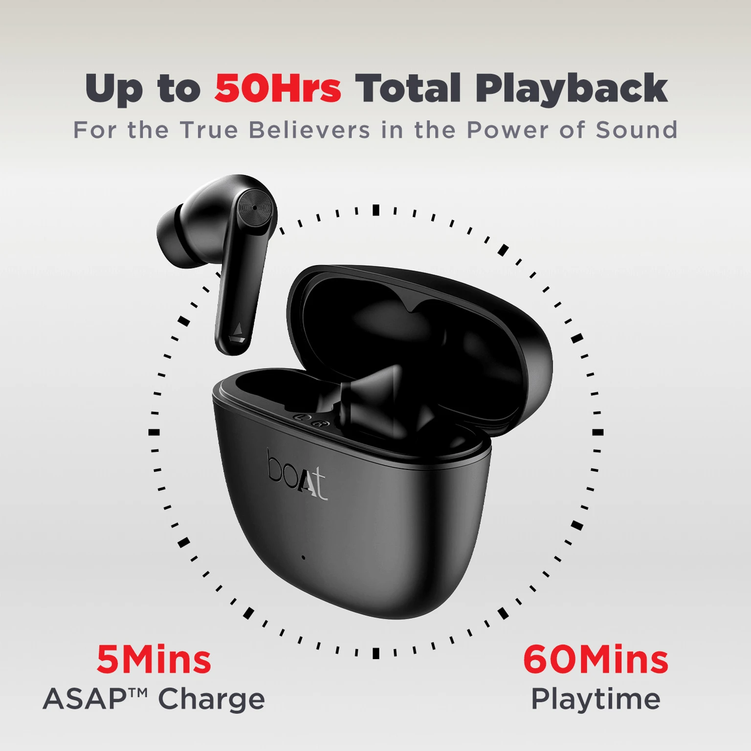 boAt Airdopes Atom 83 TWS Earbuds with 13mm Drivers | 50 Hours Playtime | Quad Mics ENx | Bluetooth 5.3 | Carbon Black | WinnXi