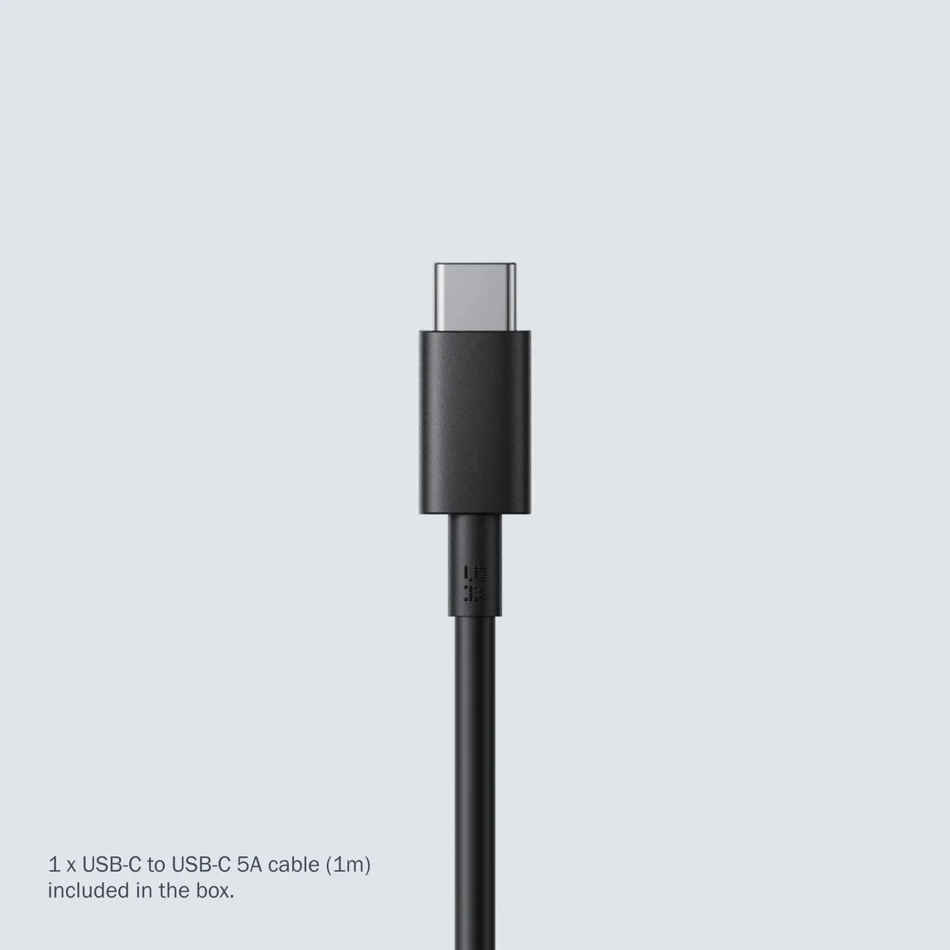 CMF by Nothing Power 100W GaN Fast Charger with 3 Ports, USB-C & USB-A, Detachable Cable, Dark Grey