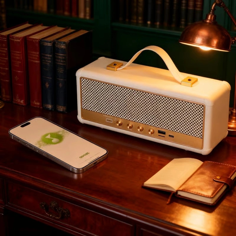 Stockwell Iii M30 Bluetooth Speaker, Portable Retro Design, 16w, Black/white, Built-in 1500mah Battery (white)
