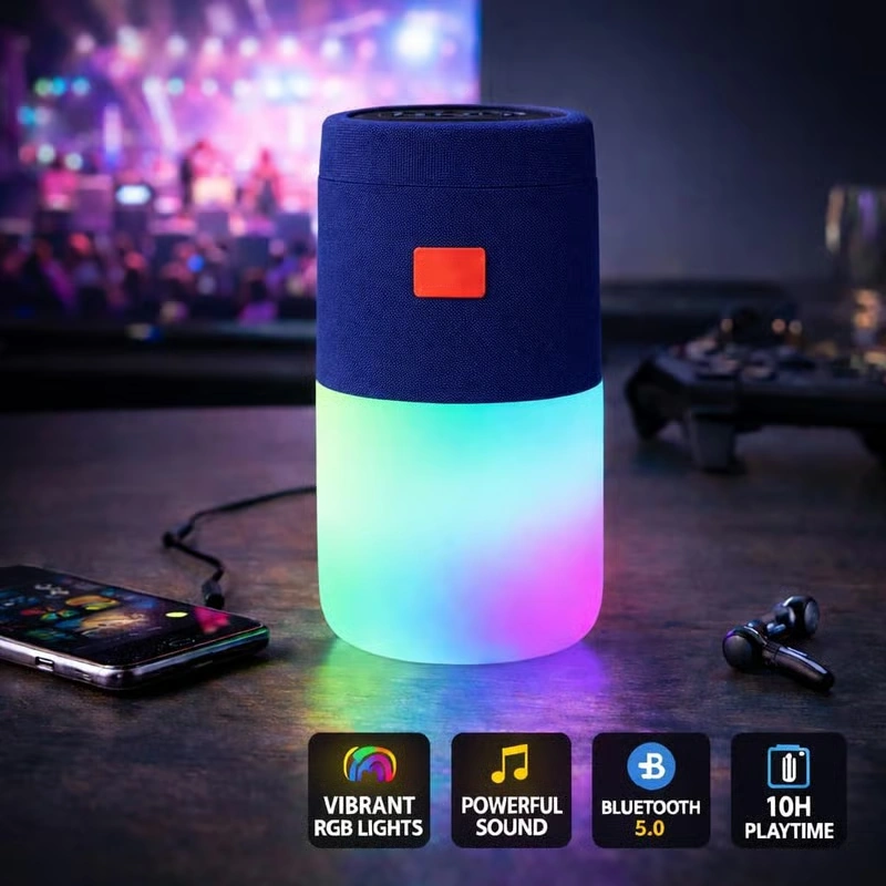 Latest S7 (portable Bluetooth Speaker) Dynamic Thunder Sound High Quality Bass 5 W Multi-compatibility Modes, Rgb Lights Bluetooth Speaker With Phone Stand (multi-coloured, Stereo Channel)