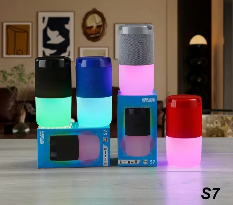Latest S7 (portable Bluetooth Speaker) Dynamic Thunder Sound High Quality Bass 5 W Multi-compatibility Modes, Rgb Lights Bluetooth Speaker With Phone Stand (multi-coloured, Stereo Channel)