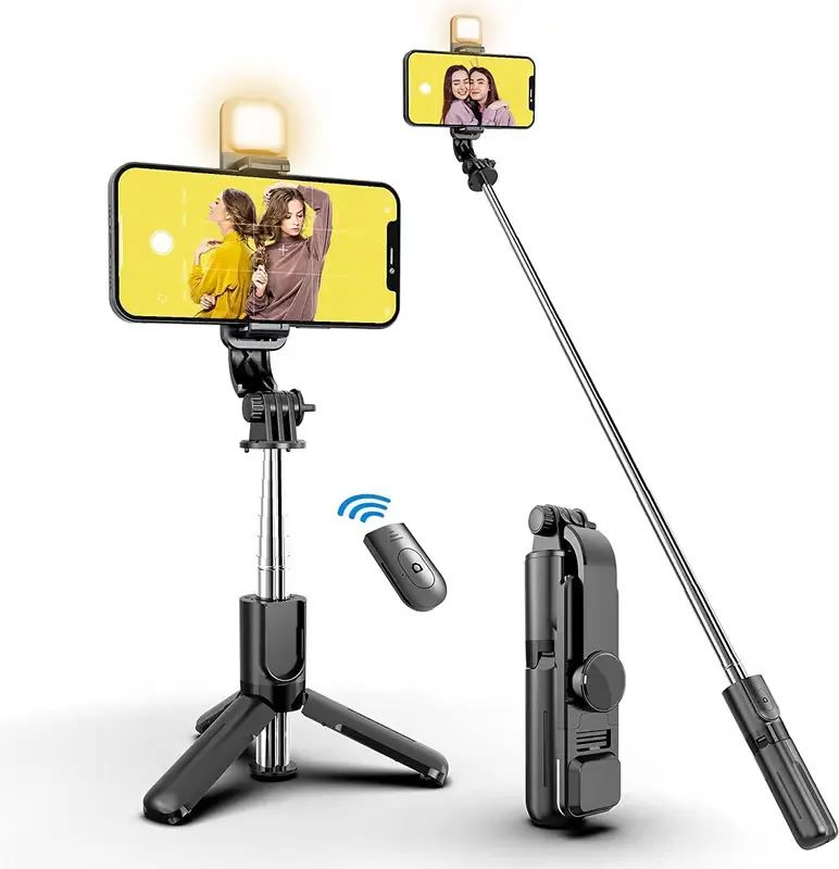 Selfie Stick With Tripod Stand, 3 in 1 M...