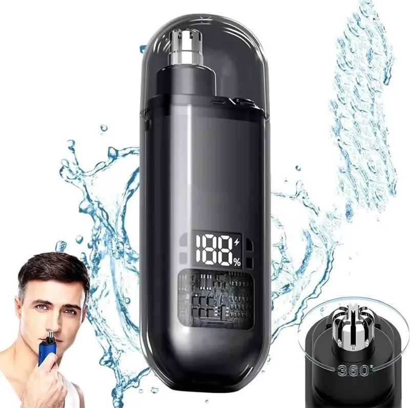 Nose and Ear Hair Trimmer for Men & Women, 2026 Mini Nose Hair Trimmer Clipper With Led Display, Professional Waterproof Dual Edge Blades Nasal Trimmer Clippers for Travel (multicolor)