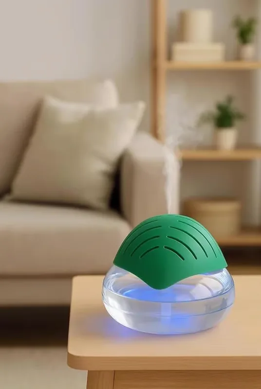 Portable Aroma Essential Oil Diffuser, Electric Water Vapor Humidifier.green Leaf Design for Home and Office