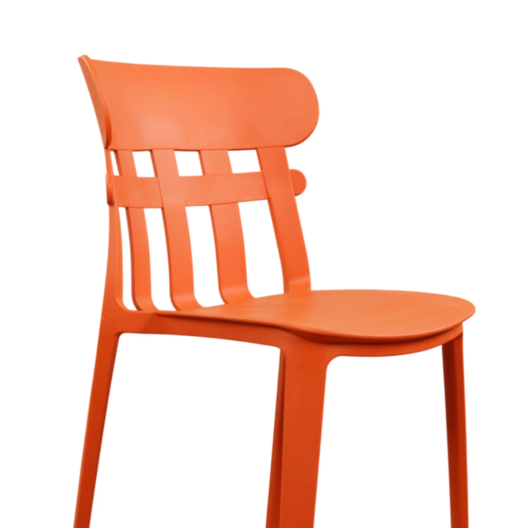 Ruby Cafe Chair for Cafeteria | Without Arm Chair | Accent Chair for Living Room, Home, Balcony, Bedroom, Cafe, Restaurant and Hotels | 3- Year Warranty | Set of 6 | Plastic