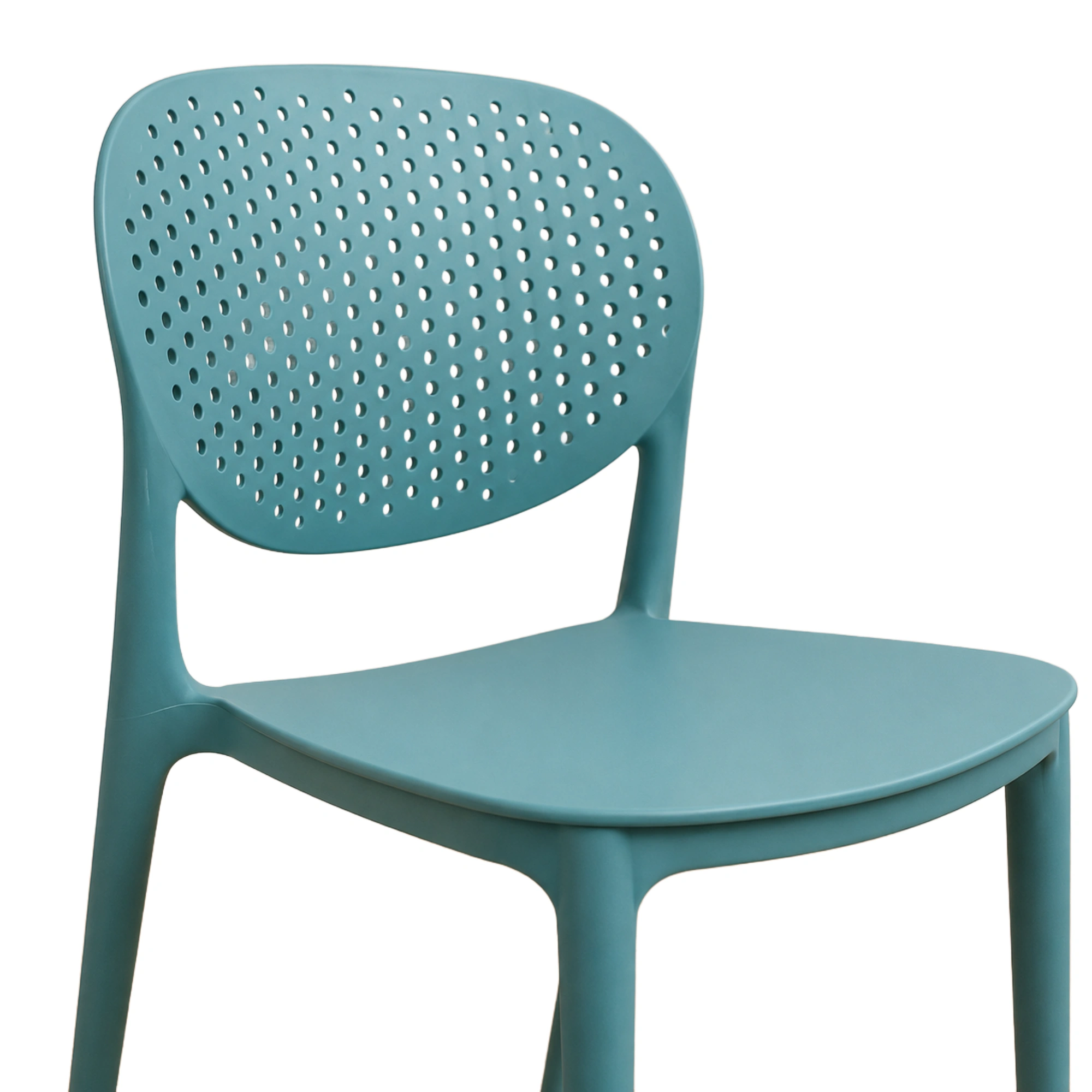 Pixel Stackable Armless Chair | Accent Chair for Living Room Home, Bedroom, Cafe and Hotels | 3- Year Warranty | Plastic |Set of 6