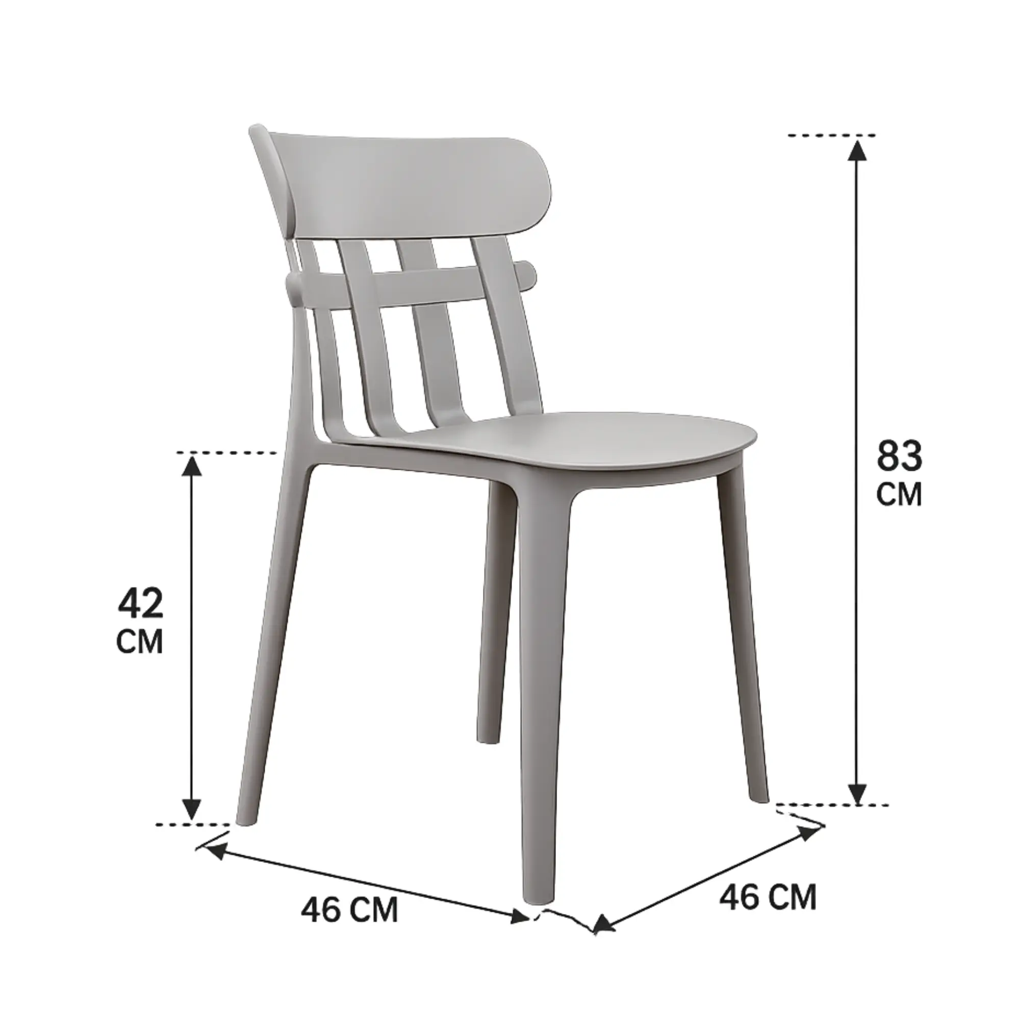 Ruby Cafe Chair for Cafeteria | Without Arm Chair | Accent Chair for Living Room, Home, Balcony, Bedroom, Cafe, Restaurant and Hotels | 3- Year Warranty | Set of 1 | Plastic