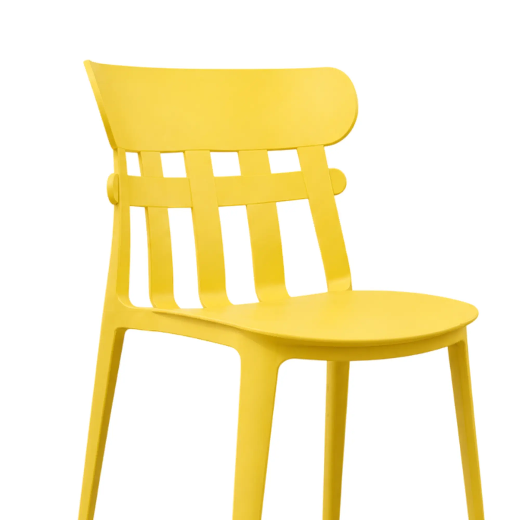 Ruby Cafe Chair for Cafeteria | Without Arm Chair | Accent Chair for Living Room, Home, Balcony, Bedroom, Cafe, Restaurant and Hotels | 3- Year Warranty | Set of 6 | Plastic