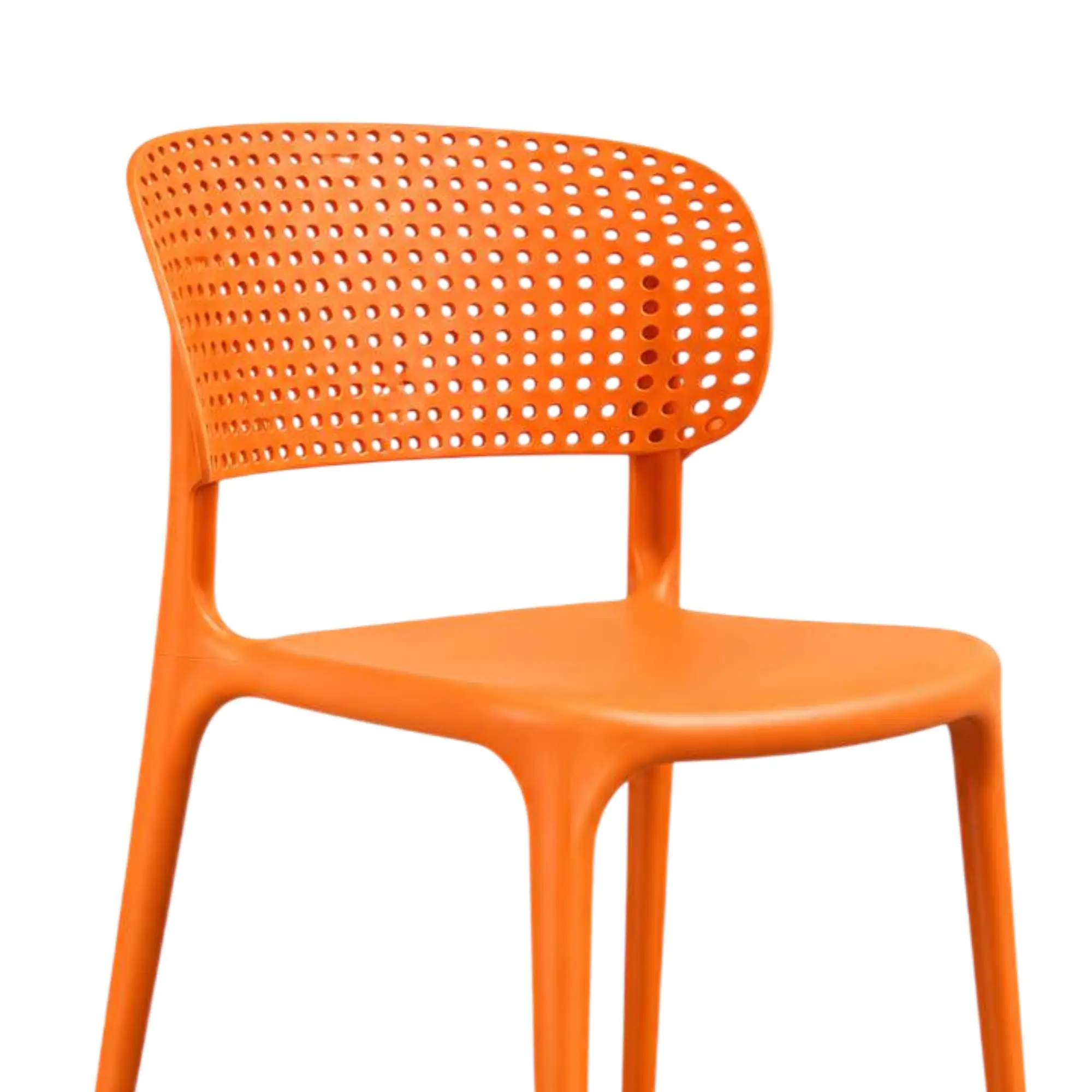 Casper Cafe Chair for Cafeteria | Armless Chair | Accent Chair for Living Room, Home, Balcony, Bedroom, Cafe, Restaurant and Hotels | 3- Year Warranty | Set of 2 | Plastic