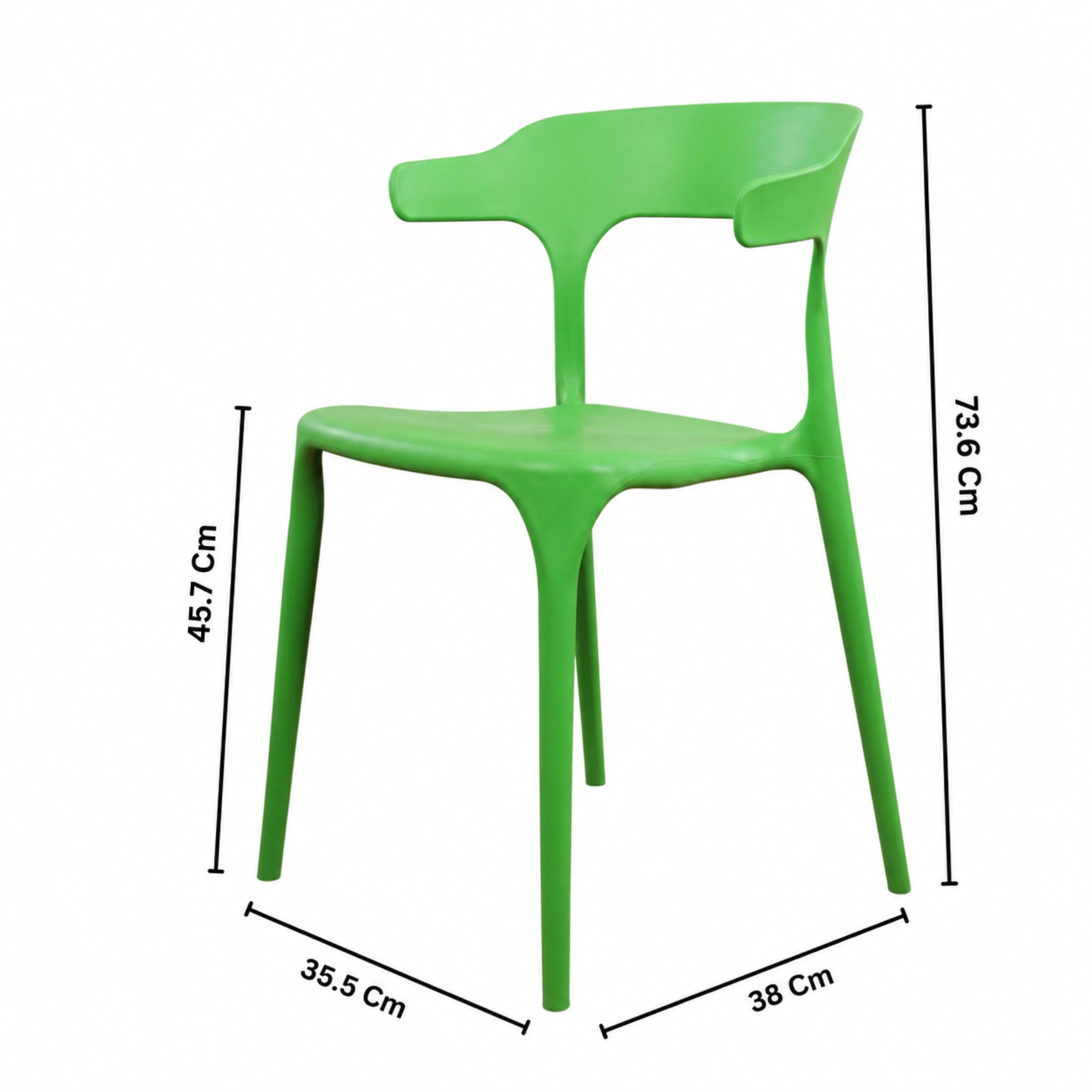 Cafe Chairs Arm Chair | Accent Chair for Indoor & Outdoor Use | Living Room, Home, Balcony, Bedroom, Cafe, Restaurant and Hotels | 3-Year Warranty | Set of 2 | Plastic