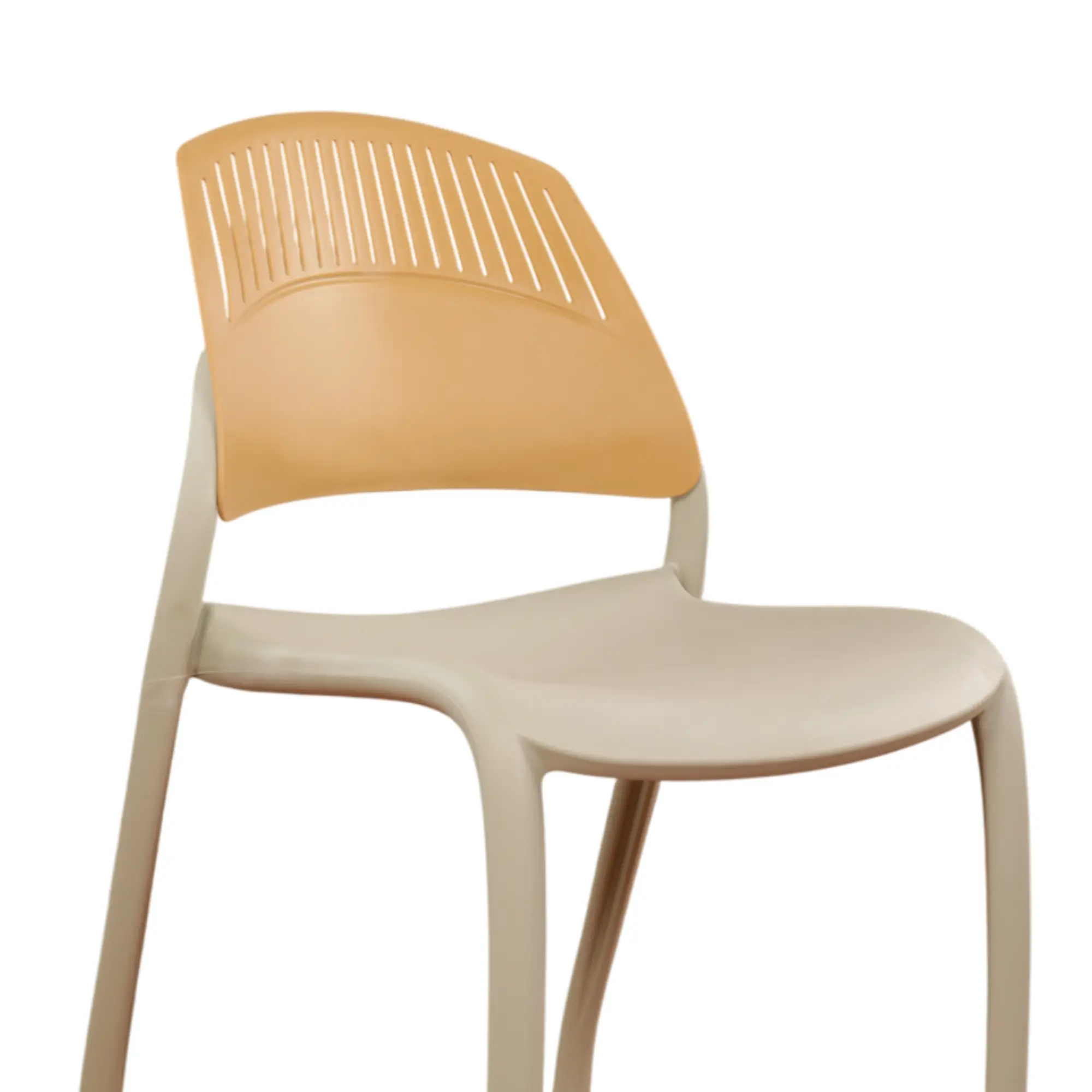 Riviera Cafe Chairs (Set of 4)| 3 Year Warranty | 120KG Capacity | Full PP Plastic Stackable Chair | Indoor Outdoor Dining Balcony Garden Restaurant Chair