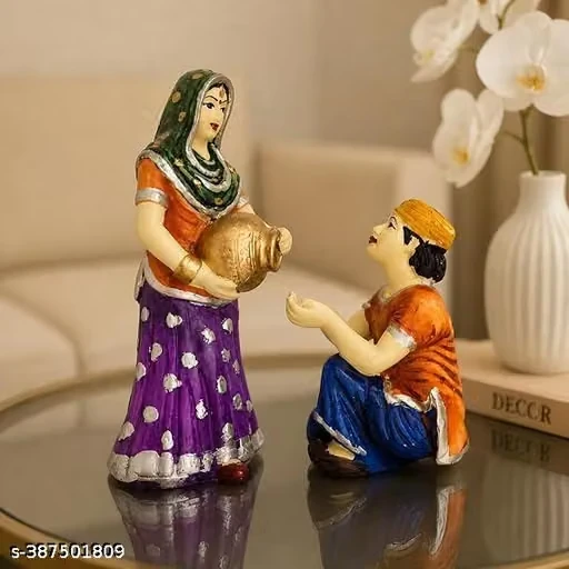 Village Women with Water Pot Idol Statue...