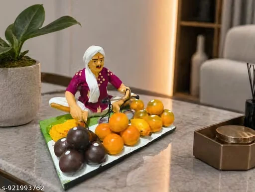 Traditional Indian Fruit Seller Handcraf...