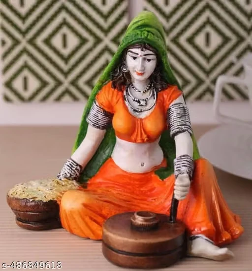 Handcrafted Rajasthani Lady Making Chakk...