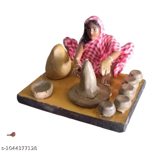 Handmade Women potter figurine