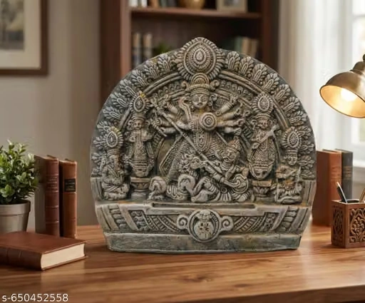 Maa Durga Terracotta Clay Table Top / Wa...