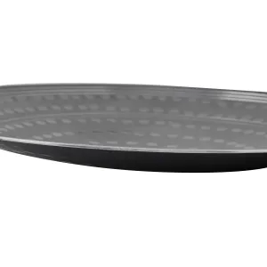 Vismay’s Pure Iron Tawa, First in India with Unique Smooth Edges, Metal Spoon-Friendly, Strong Riveted Wooden Handle Chapatis Rotis Hammered Matthar Loha Lohakhand Tava Thawa Dishwasher Safe