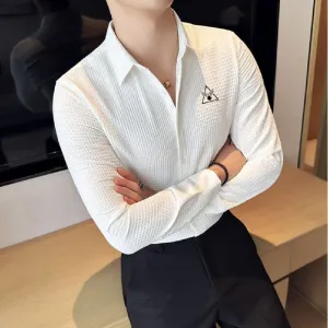 Bluecorp Enterprise Classic Men's Casual Shirt, Multi-Purpose Formal and Casual Wear,Office wear Shirt