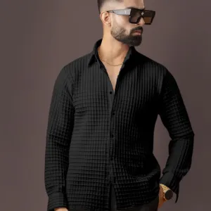 BLUECORP ENTERPRISE Men's Black Quilted...