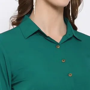 ATTIRIS Women's Crepe Knee Length A- Line Dress