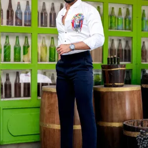 Bluecorp Enterprise Men Cotton Regular Fit Lion Printed Casual Shirt