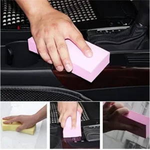 Qawvler Cleaning Magic Sponge Silicone Absorbent Water for Cars, Windows, Floors, Desks Multicolor (Pack of 1)