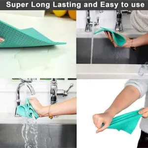 Qawvler Sponge Wipe for Kitchen Reusable Cleaning Sponge Easy to use, Multicolor & Biodegradable (Pack of 5)