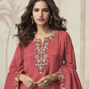 Peach Silk Sharara Suit for Women Simple and Elegant Ethnic Wear