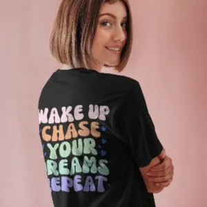 Women's Graphic Printed Cotton Short Sleeve Shirt