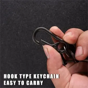 Evordlss Mahindra Premium Leather Keychain with Metal Carabiner Clip, (Pack of 1)