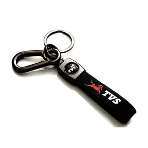 Evordlss Tvs Premium Leather Keychain wi...