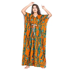 Fabimi Women Cotton Kaftan Nighty Plus S...