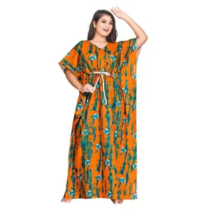 Fabimi Women Cotton Kaftan Nighty Plus Size Comfortable Nightwear