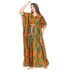 Fabimi Women Cotton Kaftan Nighty Plus Size Comfortable Nightwear