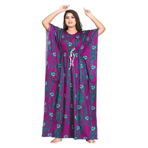 Fabimi Women Cotton Kaftan Nighty Large...