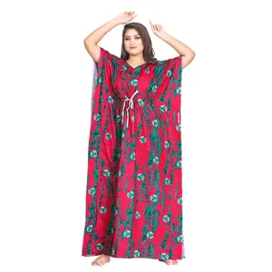 Fabimi Women's Large Size Cotton Kaftan Nighty - Stylish and Comfortable Sleepwear