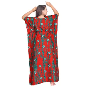 Fabimi Women's Large Size Cotton Kaftan Nighty - Stylish and Comfortable Sleepwear