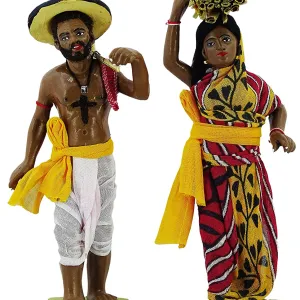 Indian Farmer Couple Handicrafts Dolls for Home Decoration